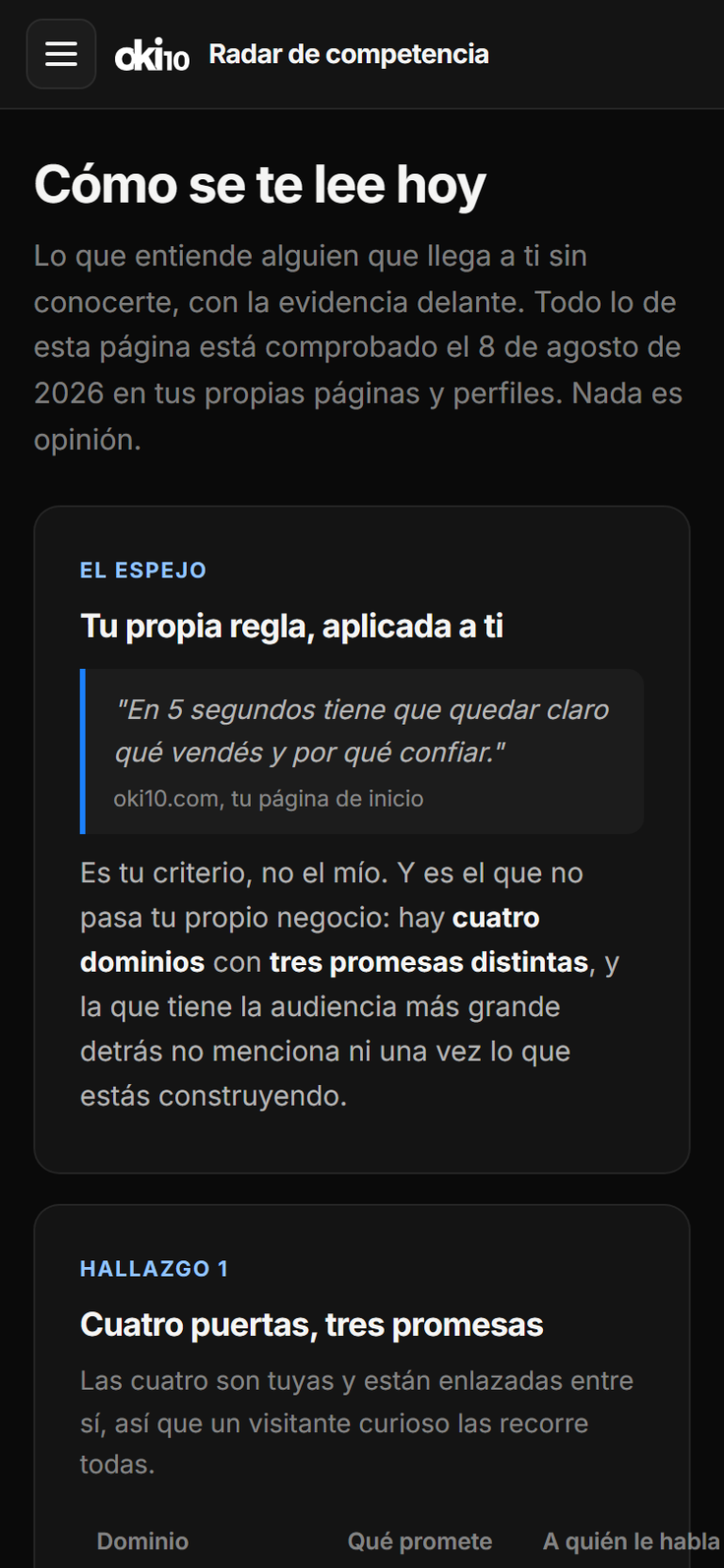 Cómo se te lee hoy: la lectura del embudo de Julián, canal por canal